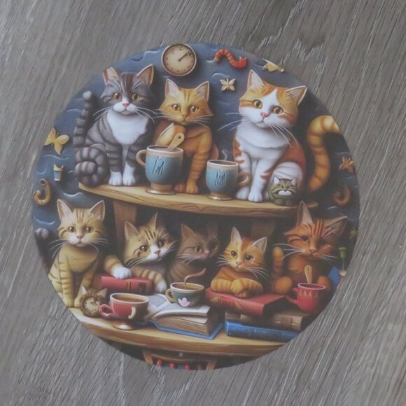 CAT Lovers Wall Sign Aluminum Metal (F59) - Picture 1 of 7